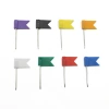 The manufacturer's new bulk colored flag long needle creative felt board positioning needle decorative cork board marking map needle details Picture
